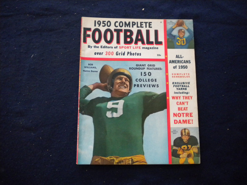 1950 COMPLETE FOOTBALL MAGAZINE - BOB WILLIAMS, NOTRE DAME - B 439J
