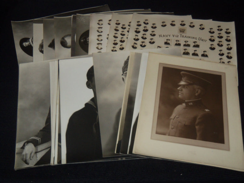 1940'S NAVY V-12 TRAINING UNIT ST. AMBROSE COLLEGE PHOTO LOT OF 34 - 11x14 - #30