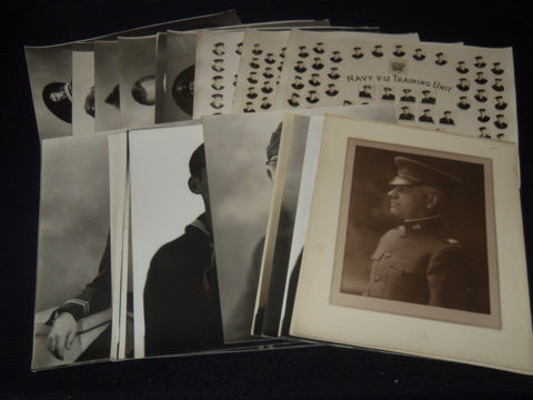 1940'S NAVY V-12 TRAINING UNIT ST. AMBROSE COLLEGE PHOTO LOT OF 34 - 11x14 - #30