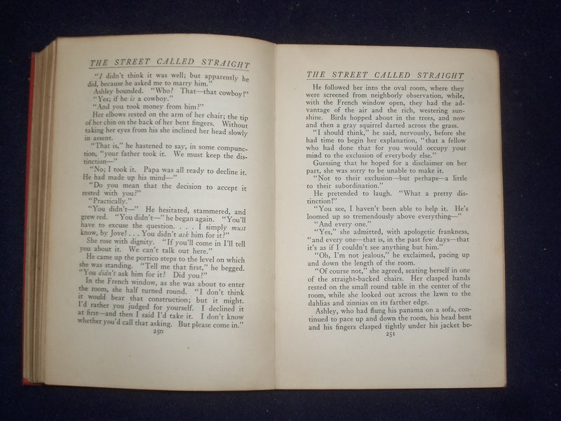 1912 THE STREET CALLED STRAIGHT HARDCOVER BOOK ILLUSTRATED BY O. LOWELL- KD 9065