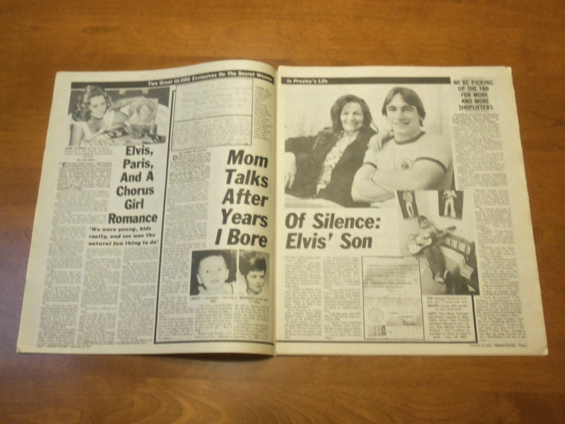 1977 DEC 27 MIDNIGHT GLOBE NEWSPAPER - JANE CLARK: I HAD ELVIS' SON - NP 4740