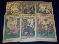 1920-1921 BOSTON POST SUNDAY MAGAZINE LOT OF 6 CHARLES D. GIBSON COVERS -NP 1465