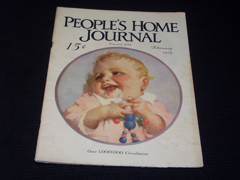 1929 FEBRUARY PEOPLE'S HOME JOURNAL MAGAZINE NICE FRONT COVER & FASHION - E 3762