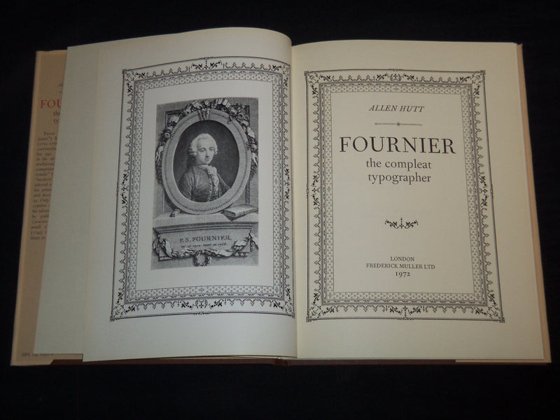 1972 FOURNIER THE COMPLEAT TYPOGRAPHER BOOK BY ALLEN HUTT - KD 3911I