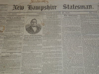1849 NEW HAMPSHIRE STATESMAN NEWSPAPER LOT OF 2 - TAYLOR - GREELEY - NP 2150V