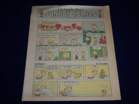 1983 FEBRUARY 13 THE SUNDAY PRESS COLOR COMICS - PEANUTS - GARFIELD - NP 1847M