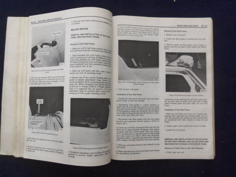 1974 OPEL 1900 MANTA CHASSIS SERVICE MANUAL - SOFTCOVER MANUAL - KD 8879