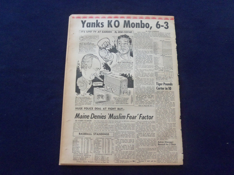 1965 MAY 21 BOSTON RECORD AMERICAN NEWSPAPER- PUPILS IN 40 MI. BUSSING - NP 6295