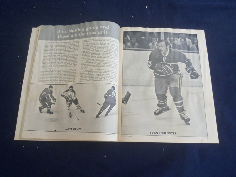 1970 APRIL HOCKEY PICTORIAL MAGAZINE - MIKE LAUGHTON-JUHA WIDING COVER - ST 200U