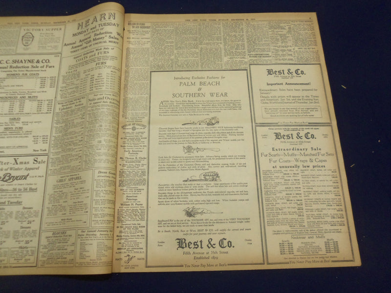 1918 DECEMBER 29 NEW YORK TIMES - LLOYD GEORGE AGREEMENT WITH WILSON - NT 9172