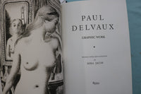 1976 PAUL DELVAUX GRAPHIC WORK HARDCOVER BOOK - KD 9712