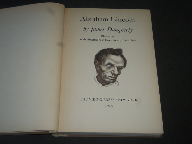 1943 ABRAHAM LINCOLN BY JAMES DAUGHERTY HARDCOVER BOOK - KD 3936