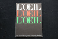 1957 JANUARY L'OEIL MAGAZINE - A BEAUTIFUL ILLUSTRATION COVER - E 9854