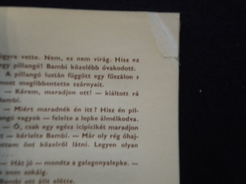 1957 BAMBI HARDCOVER BOOK BY ERDEI ELETTORTENET - HUNGARIAN TEXT - KD 8098