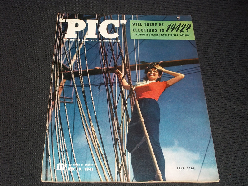 1941 DECEMBER 9 PIC MAGAZINE - JUNE COOK NICE FRONT COVER - E 2585