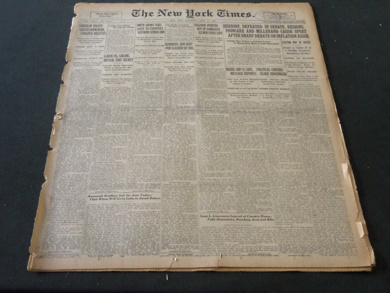 1925 APRIL 11 NEW YORK TIMES - RUTH'S CONDITION IS MUCH IMPROVED - NT 5435