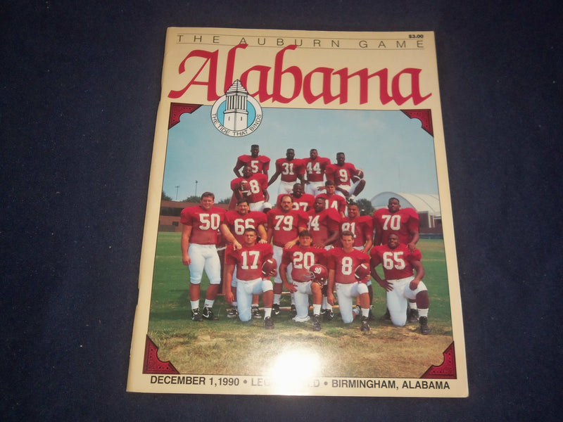 1990 DECEMBER 1 UNIVERSITY OF ALABAMA VS AUBURN FOOTBALL PROGRAM - ST 4137C