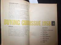 1958 CONSUMER REPORTS BUYING GUIDE ISSUE SOFTCOVER BOOK - J 9937