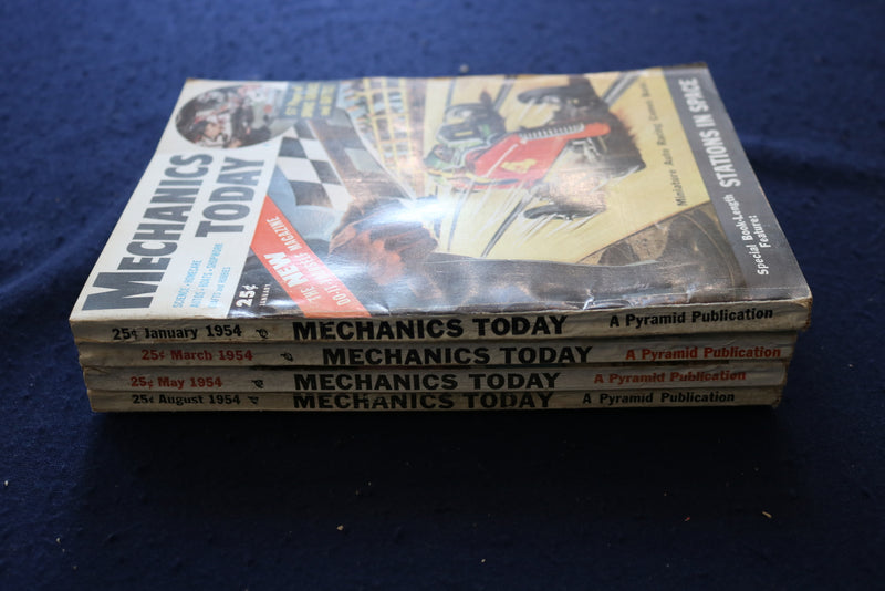 1954 MECHANIXS TODAY MAGAZINE - LOT OF 4 - O 3499