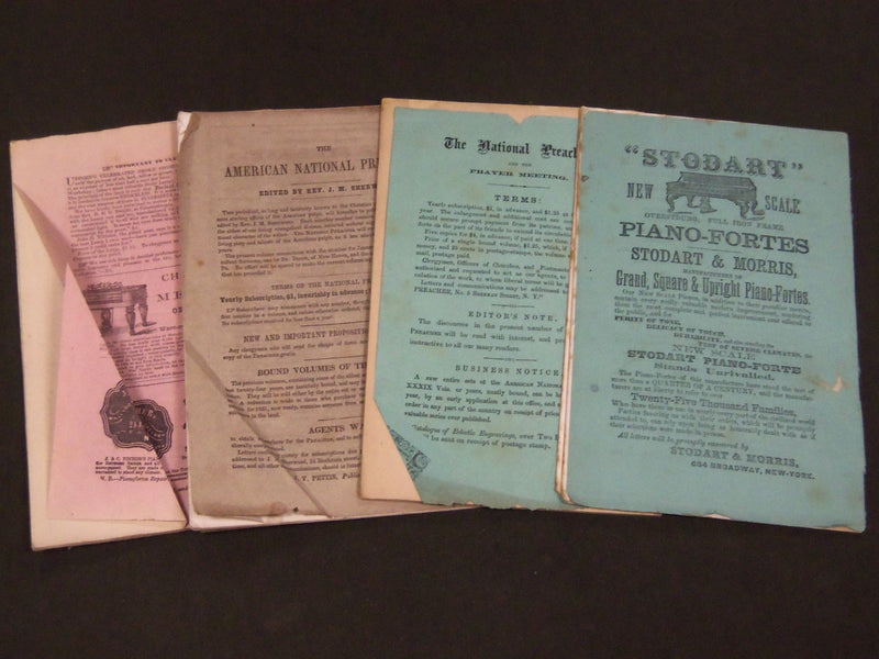 1852-1866 THE AMERICAN NATIONAL PREACHER MAGAZINE LOT OF 4 ISSUES - WR 430