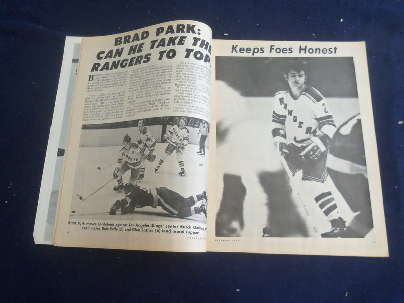 1972 DECEMBER HOCKEY PICTORIAL MAGAZINE - BRAD PARK COVER - ST 200Y