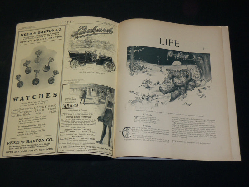 1906 DECEMBER 20 LIFE MAGAZINE - CHRISTMAS GIFTS COVER - NICE ILLUS. - B 4589Z