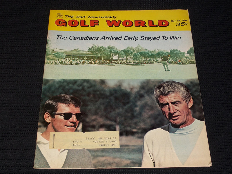 1968 NOVEMBER 26 GOLF WORLD MAGAZINE - BALDING & KNUDSON CANADIANS - E 6545