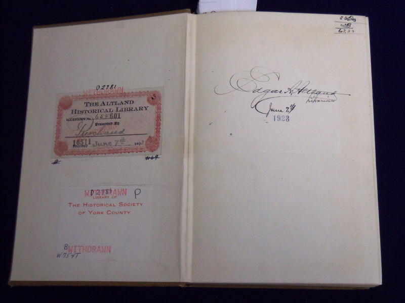 1921 WOODROW WILSON AS I KNOW HIM HARDCOVER BOOK BY JOSEPH TUMULTY - KD 3867H