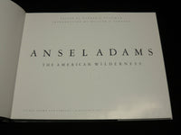 1990 ANSEL ADAMS THE AMERICAN WILDERNESS HARDCOVER BOOK - R 603D