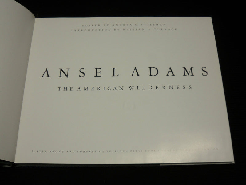 1990 ANSEL ADAMS THE AMERICAN WILDERNESS HARDCOVER BOOK - R 603D