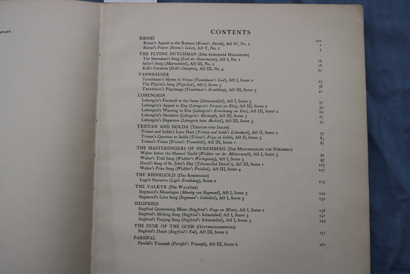 1904-1907 WAGNER LYRICS FOR TENOR & BARITONE AND BASS BOOKS - LOT OF 2 - O 3738