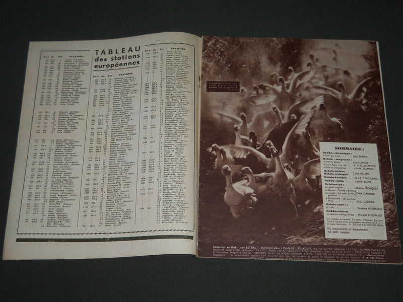 1936 OCTOBER 23 HEBDO MAGAZINE - FREDERIC MARCH & KATHARINE HEPBURN - ST 5161
