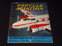 1940 MAY POPULAR AVIATION MAGAZINE - NICE FLYING PLANES FRONT COVER - E 5329