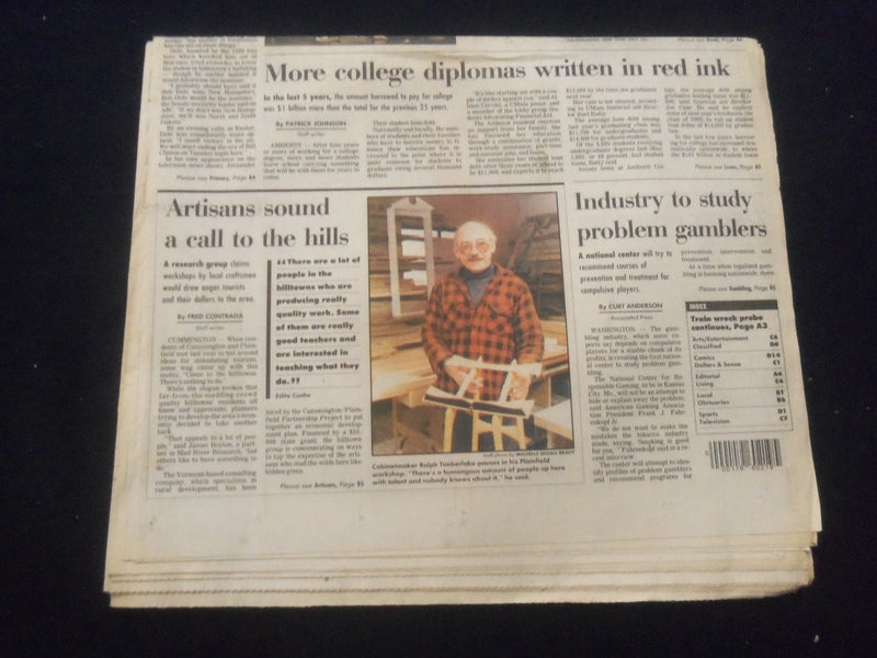 1996 FEB 19 UNION NEWS NEWSPAPER -SPRINGFIELD,MA - IRA BOMB BLASTS BUS - NP 6108