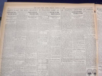 1918 MARCH 22 NEW YORK TIMES - GERMANS OPEN DRIVE AGAINST BRITISH - NT 8163