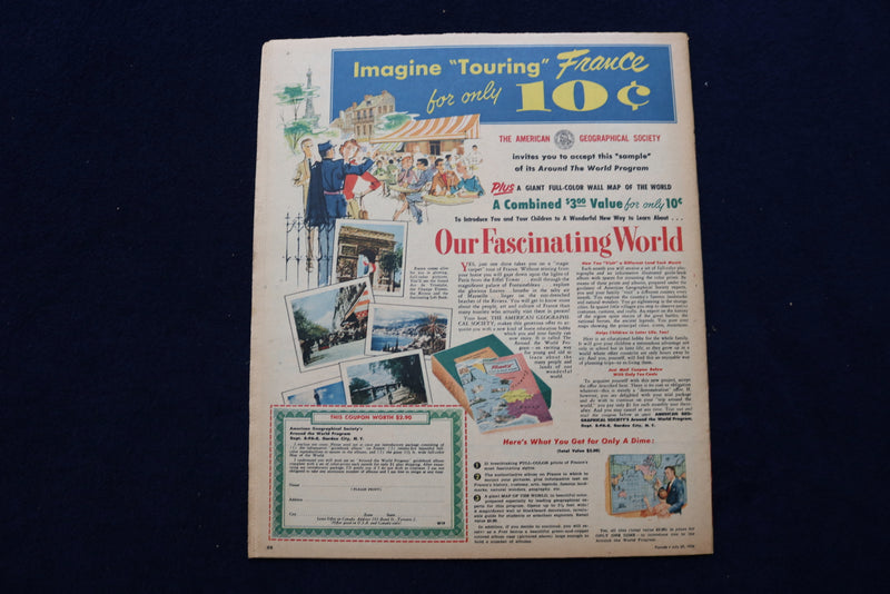 1958 JULY 20 PARADE MAGAZINE - INGRID BERGMAN COVER - E 22350