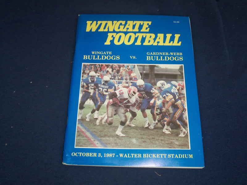 1987 OCT 3 WINGATE COLLEGE VS GARDNER-WEBB UNIVERSITY FOOTBALL PROGRAM- ST 5152L