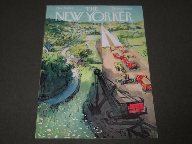 1960 MAY 21 NEW YORKER MAGAZINE FRONT COVER ONLY - GREAT ART FOR FRAMING