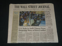 2020 MAY 27 THE WALL STREET JOURNAL NEWSPAPER -U. S SEEKS TO AUDIT CHINESE FIRMS