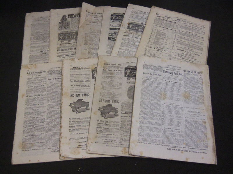 1880-1881 THE CHAUTAUQUAN MAGAZINE LOT OF 10 ISSUES - WR 782