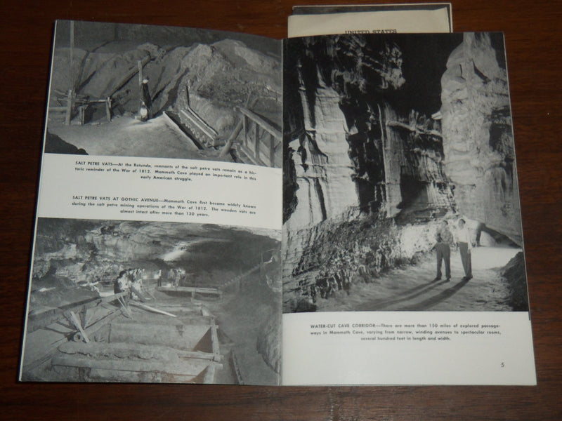 1951 MAMMOTH CAVE NATIONAL PARK PICTORIAL STUDY BOOK - KENTUCKY - K 1189