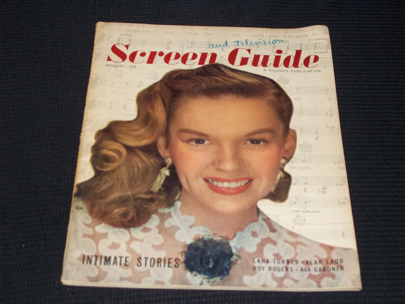 1948 AUGUST SCREEN GUIDE MAGAZINE - JUDY GARLAND FRONT COVER - E 15392