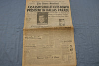 1963 NOV 22 THE NEWS-SENTINEL - ASSASSIN'S BULLET CUTS DOWN PRESIDENT- NP 8547