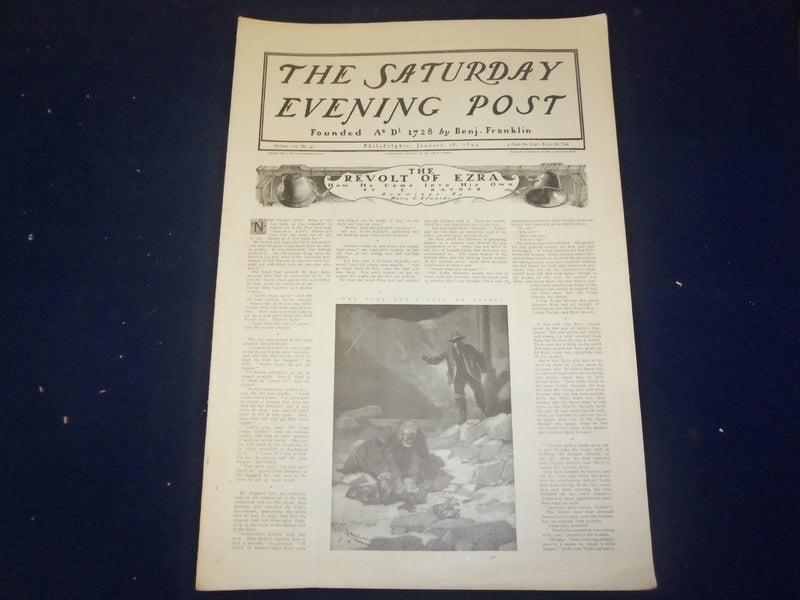 1899 JANUARY 28 THE SATURDAY EVENING POST MAGAZINE - NICE ILLUSTRATIONS - B 6692