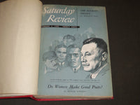 1952 SATURDAY REVIEW MAGAZINE BOUND VOLUME LOT OF 3 - COMPLETE YR - ADS - R 154