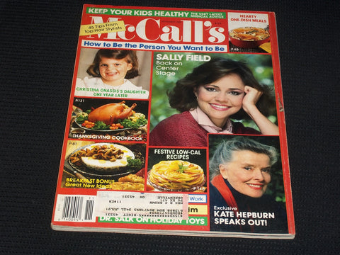 1989 NOVEMBER MCCALL'S MAGAZINE - SALLY FIELD FRONT COVER - E 673