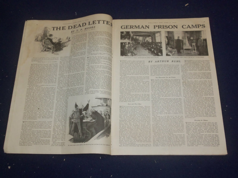 1915 JUNE 5 COLLIER'S MAGAZINE - BRIDAL BLUSH BY WILLIAM OSBORNE - ST 6711