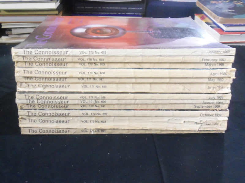 1969 THE CONNOISSEUR MAGAZINE - LOT OF 12 DIFFERENT (COMPLETE YEAR) - O 2366K