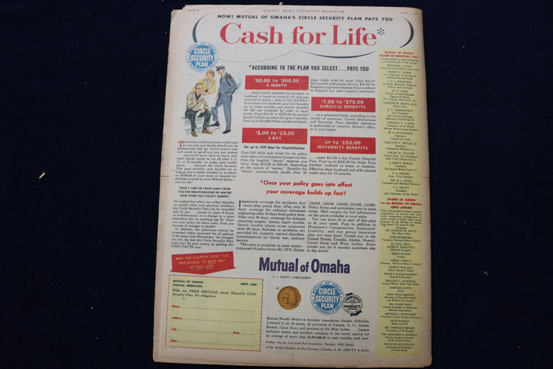 1957 APR 7 SUNDAY NEWS COLOROTO MAGAZINE-FRED MACMURRAY & JUNE HAVER - E 22794