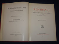 1921 REMBRANDT WIEDERGEFUNDENE GEMALDE VOLUME BY WILHELM VALENTINER - KD 1172